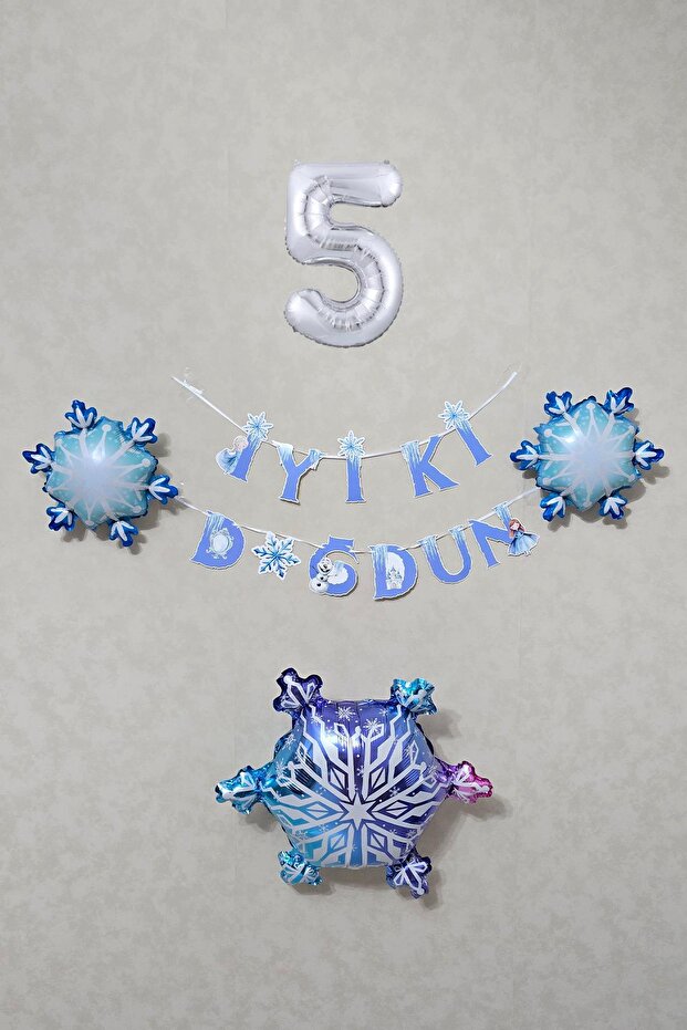 Frozen Elsa Theme Birthday Balloon Chain Set Frozen Concept Birthday Balloons