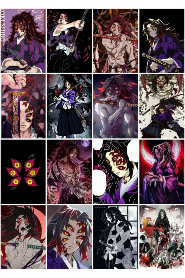 Kokushi̇bo Demon Slayer Patterned Design 16' L Photocard Set