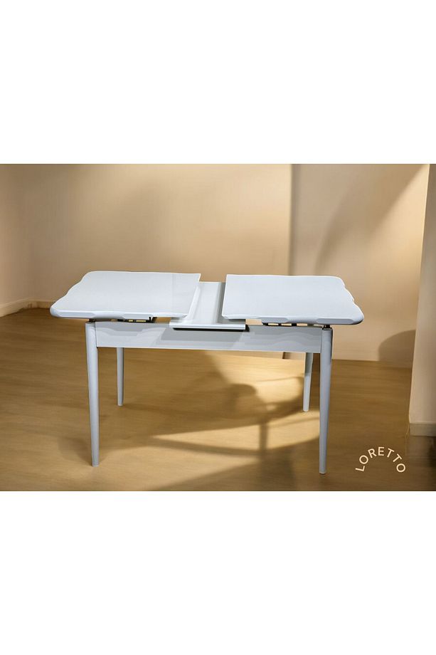 Glosmax Beyaz Ahsap Ayak 80x130 Cm Mutfak Masası - 3