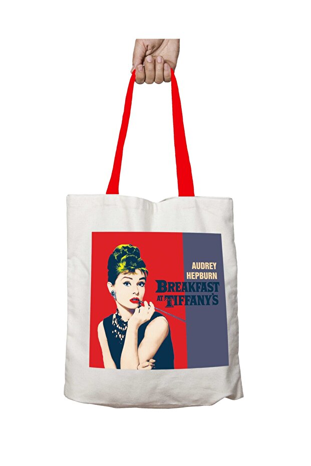 Red Handle Audrey Hepburn Breakfast Washable Shoulder Bag