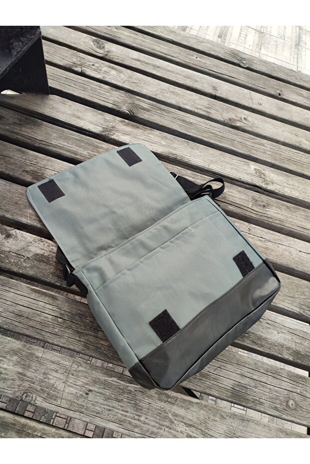 Gray Messenger Bag - 2