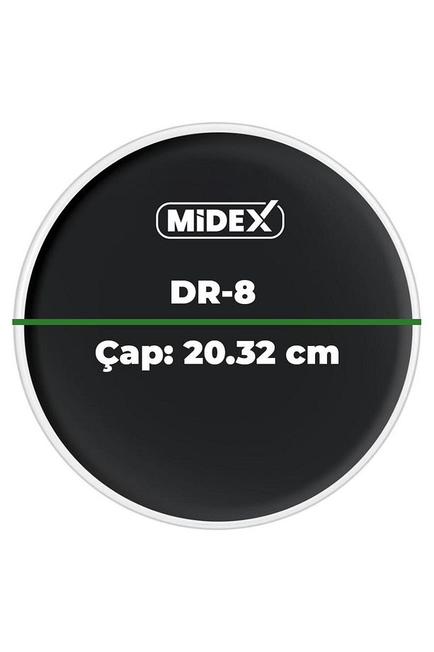 DR8 Siyah 8 İnç Bateri Davul Tom Derisi Drumhead (20.32 cm) - 3