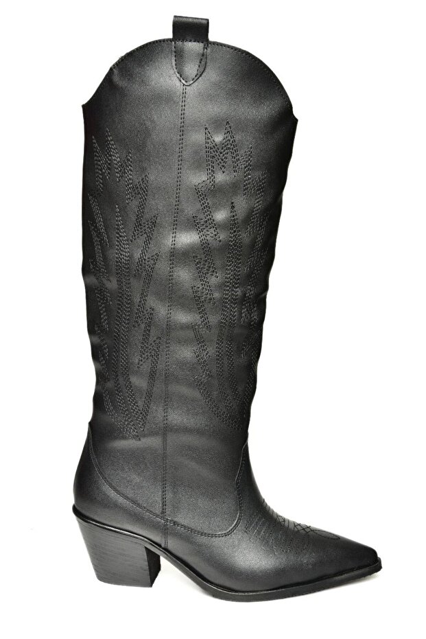 T 267765209 Čierne dámske čižmy Cowboy Model - 5