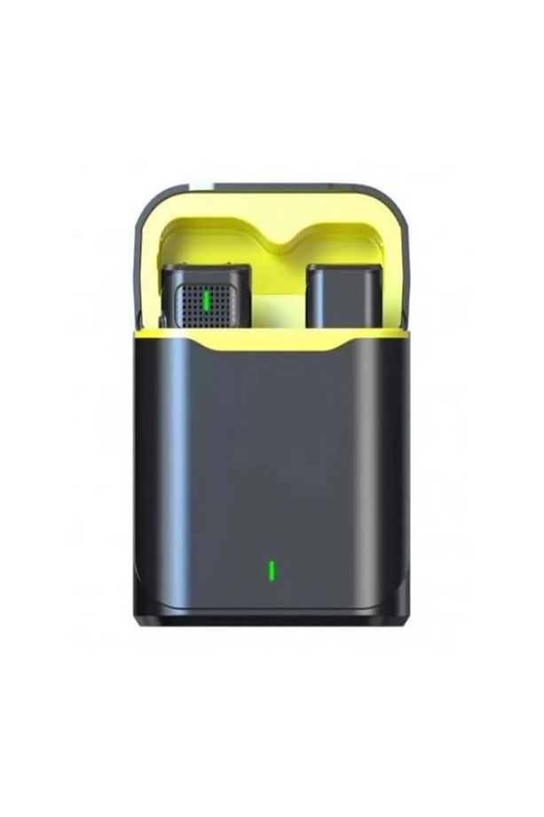 V8 iPhone Lightning Uyumlu Kablosuz Yaka Mikrofonu Klipsli Şarj ve Taşıma Kutulu - 4