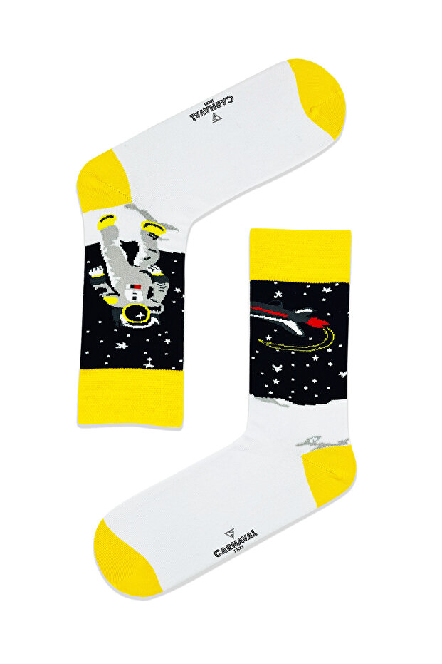 Right and Left Astronaut Themed Unisex Socks