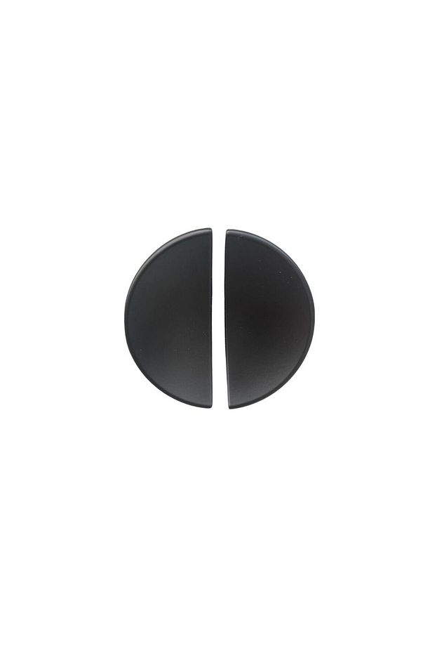 4716 Yarım Daire Oval Kulp Siyah Renk Tek Adet 32 Mm - 1