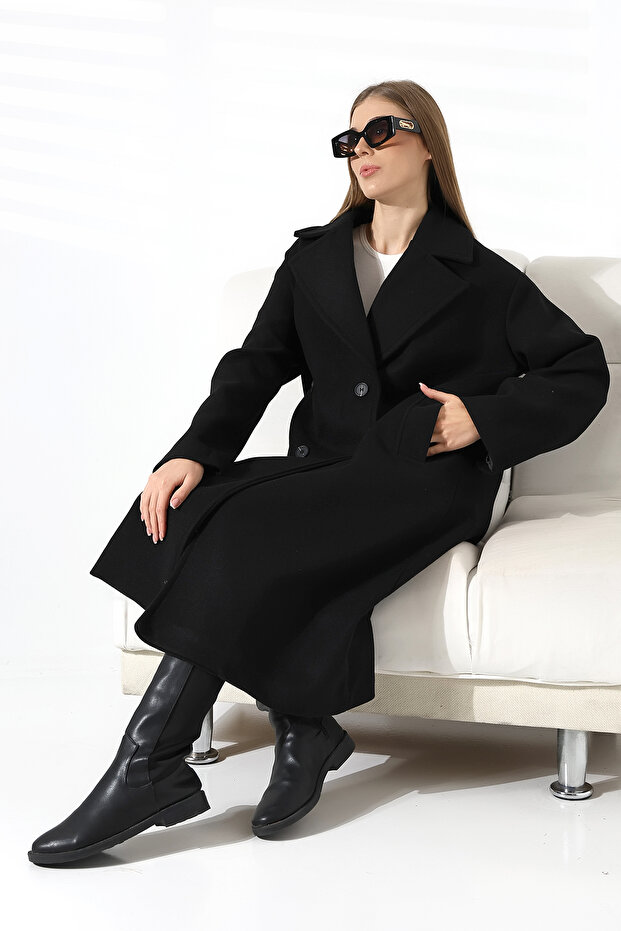 Down Coat 4 Buttons Imported Fabric - 1