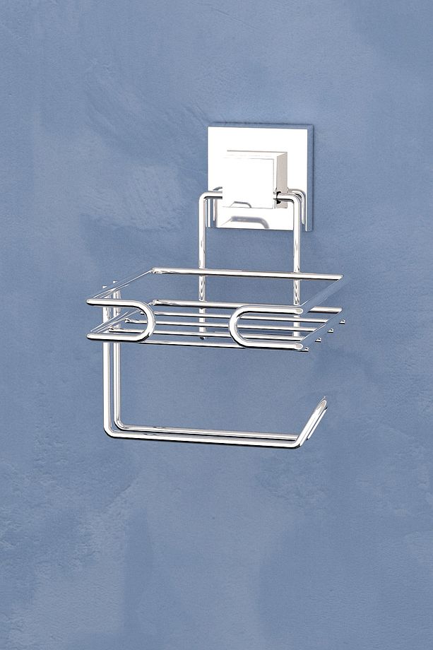 Delme Vida Matkap Yok! Easyfıx Yapışkanlı Yedekli Tuvalet Kağıtlık Krom Ef275 - 3