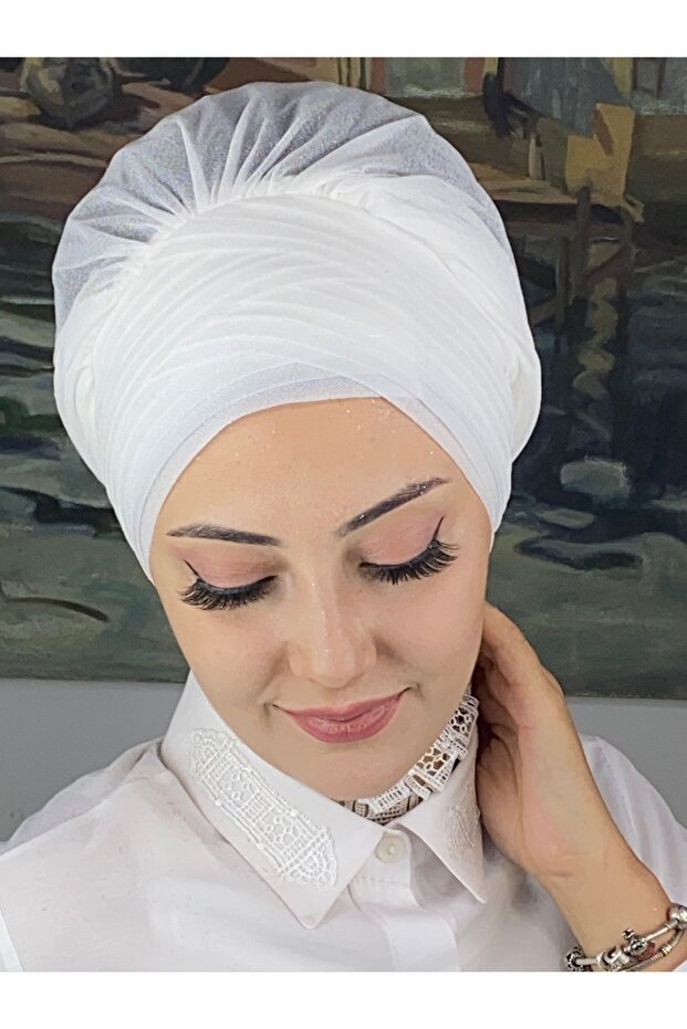 Trend Model Drapeli Simli Şal - 6