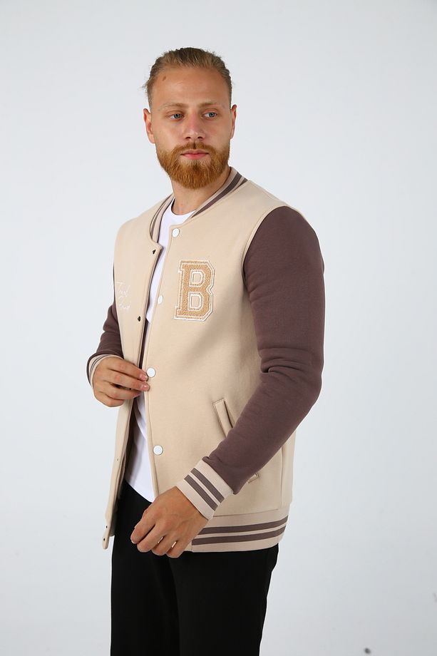 BRG Bej-Kahve Erkek Kolej Regular Fit Ceket - 5