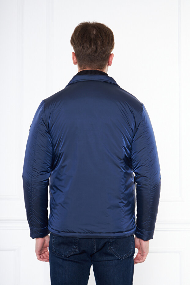 سترة BRG باللون الأزرق الداكن للرجال - بأزرار - 2