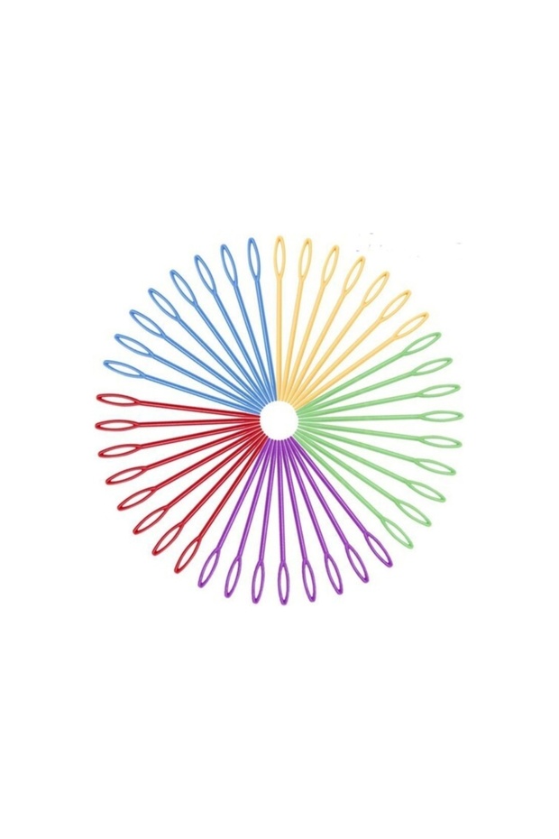 إبرة صوف بلاستيك 9 سم 6 قطع - 3