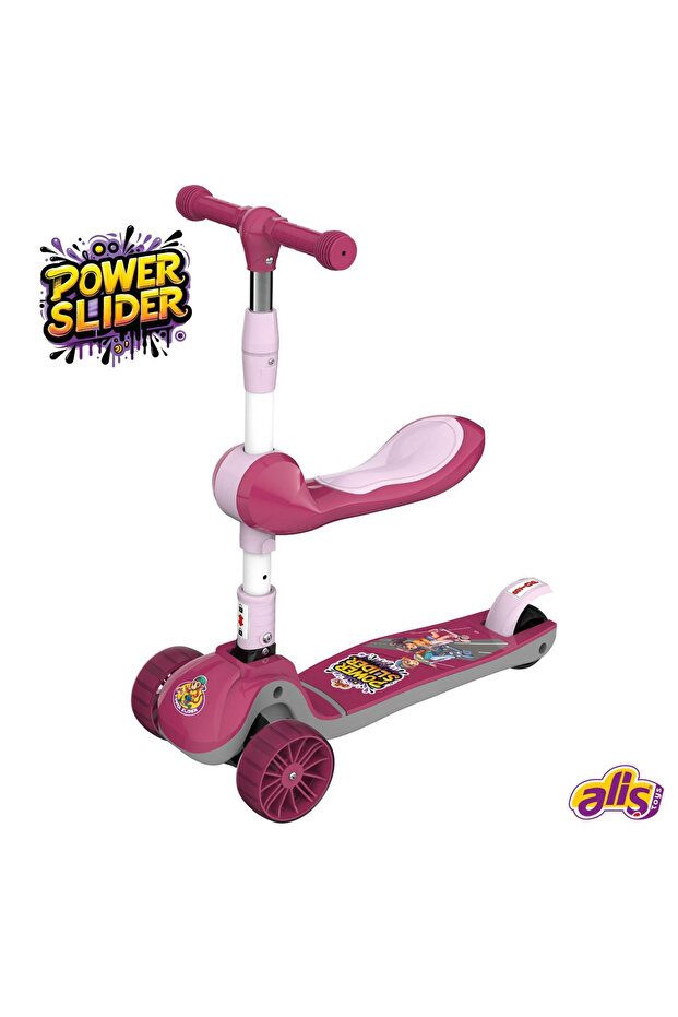 Pink Scooter with Power Slider Seat - Safe and Fun Scooter for Kids Ages 2+