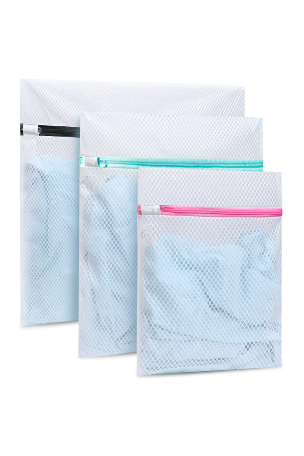 Laundry Net 3 Pieces Fabric Bra Washing Drying Ball Vacuum Bag Sock Organizer Hanger