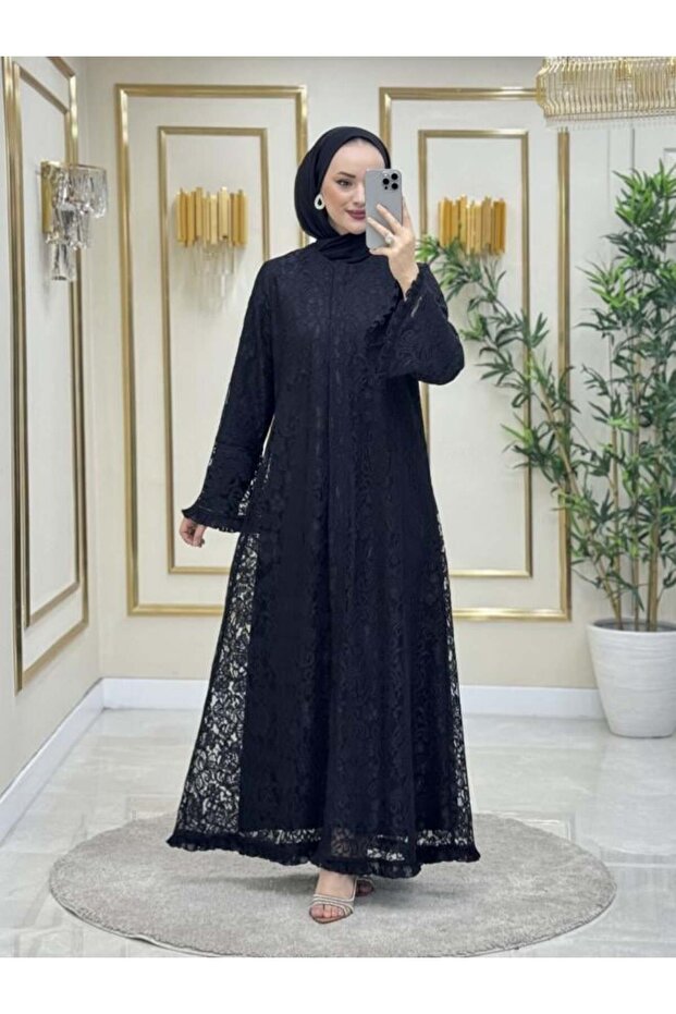 Güpürlü Abiye Ferace - 2