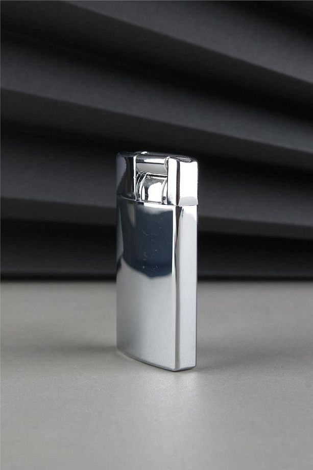 Mandallı Özel Tasarım Güçlü Torch Gümüş Gazlı Çakmak Caksm020m - 2