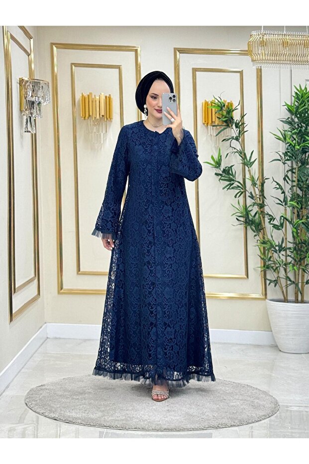 Güpürlü Abiye Ferace - 2