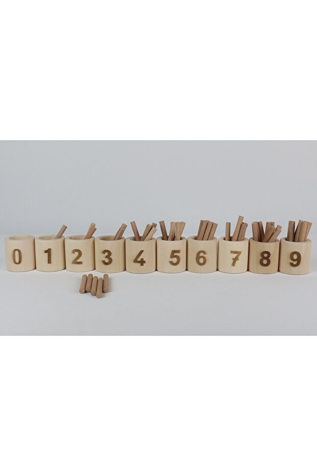 Montessori Numerals Stick Bowls