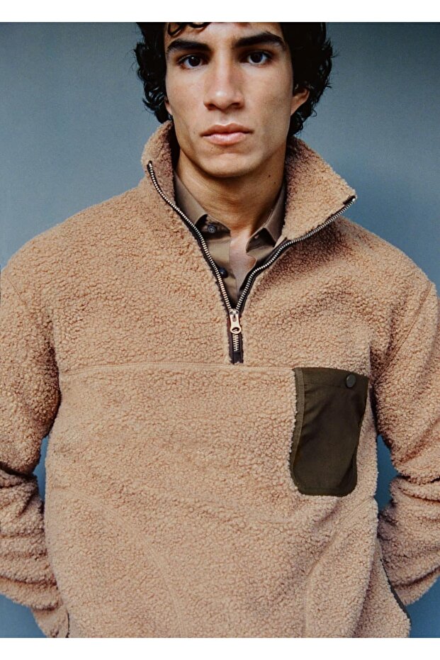 Cepli kürklü sweatshirt - 8