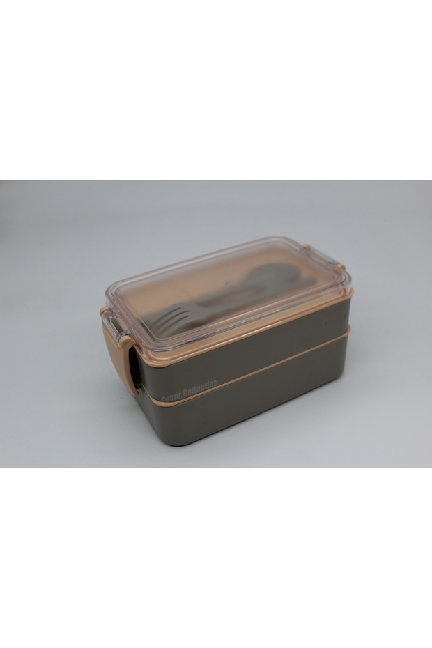 Double Layer Food Container Practical Durable and Stylish Lunch Box with Fork and Spoon Lunch Box - 1