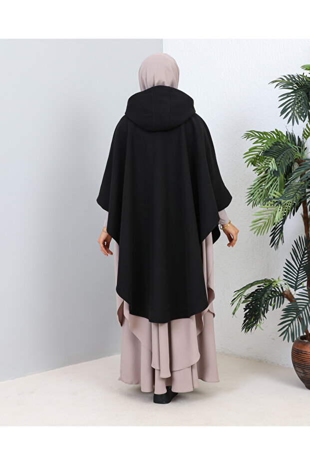 KAPİŞONLU  KAŞE PANÇO - 8