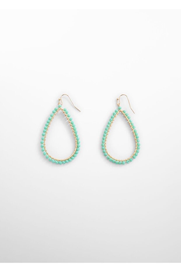 Oval boncuklu küpe - 2