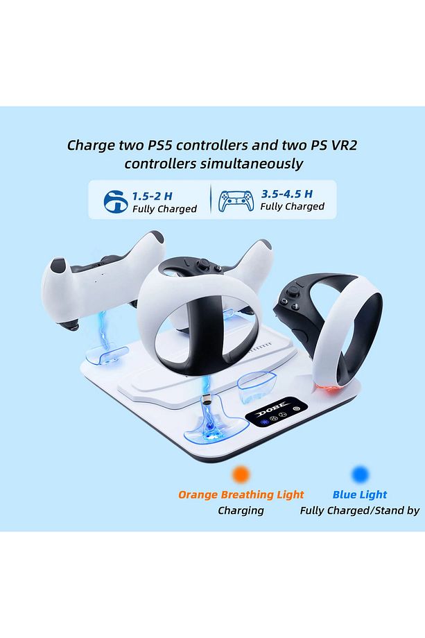 TP5-3550 Çok fonksiyonlu Soğutma Fanı Type-c 5V 3A denetleyici PS5/Slim/PS VR2 için şarj standı askı - 4