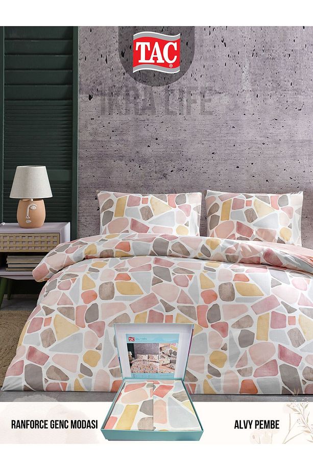 Alvy pembe Ranforce Genc modasi Tek Kişilik Nevresim Takım 160x220 - 1
