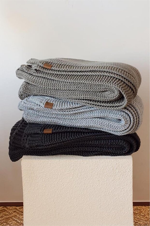 Night Örme Battaniye Lacivert 130x170 - 7