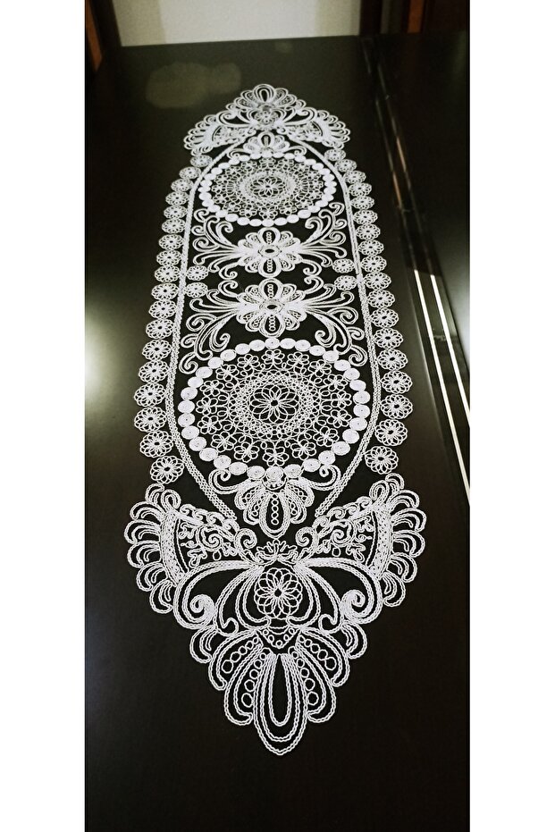 Ranır Dowry Table Cloth 107×37 Cm. Runner Table Coffee Table Console Cover