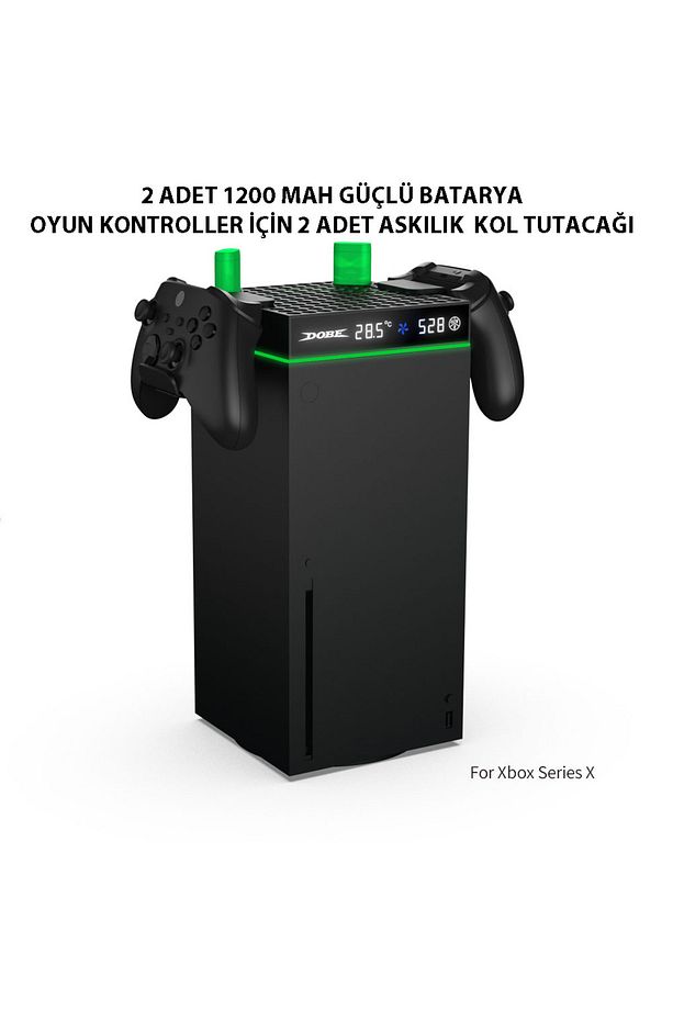 TYX-3606 Xbox Series X 2 Adet 1200mAh Pil Soğutucu Fan ve Joystick Standlı Ünite - 7