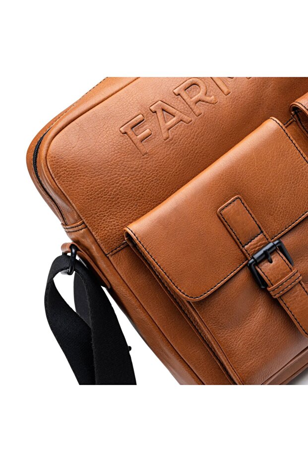 Memphis 38 cm Leder Messenger - Facial Computer Fach - 4