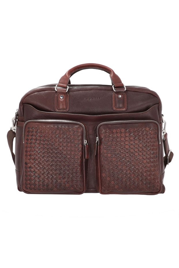 Woven Aktentasche Leder 48 cm