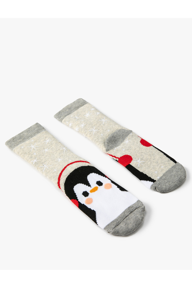 Handtuchsocken mit Pinguinmuster - 2