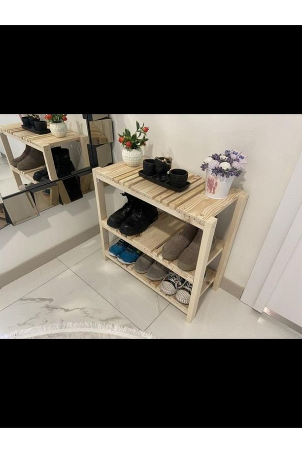 3 Katlı Masif- Ayakkabılık - 3