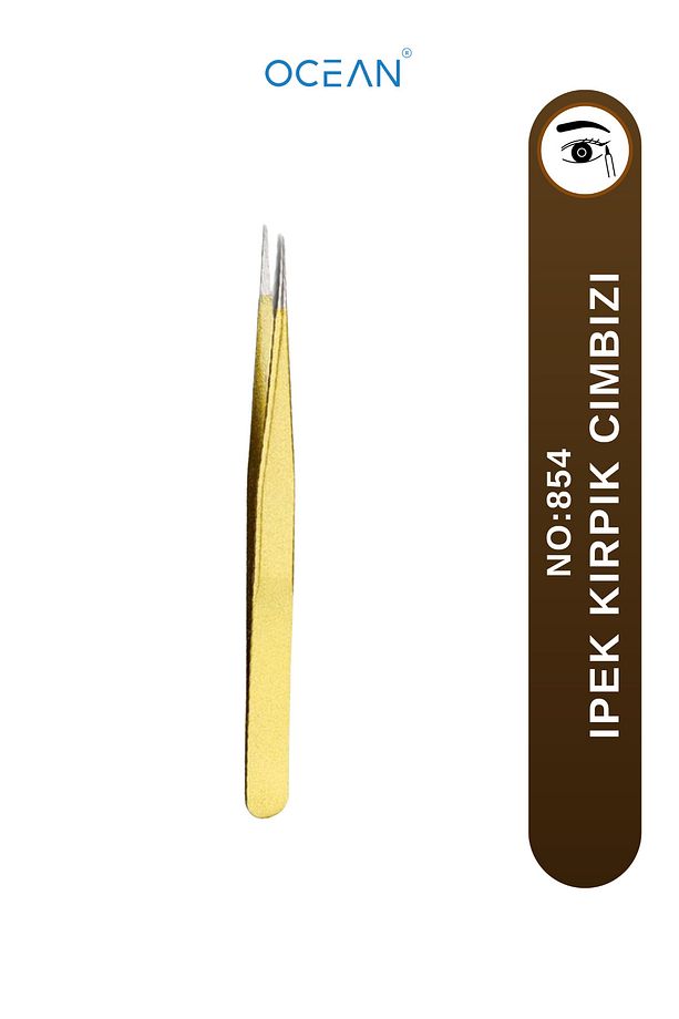 Ipek Kirpik Cımbızı, Profesyonel Kolay Uygulanabilir, Gold - 1