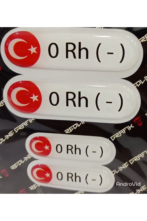 Damla Kan Grubu Sticker Beyaz 4 Adet Hediyeli 0 Rh Negatif - 1