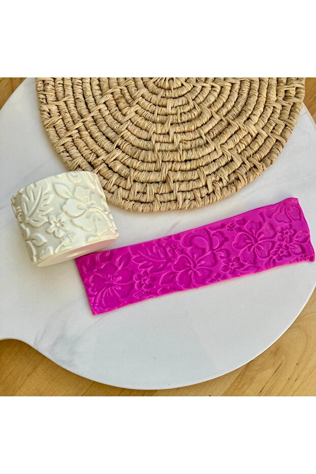 Floral Pattern-2 Polymer Clay / Ceramic Mud Pattern Roll - 2