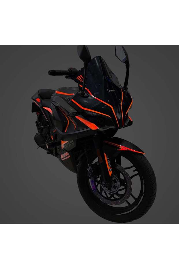 Bajaj Pulsar RS 200 Full Sticker Set Custom Neon Kırmızı - 3