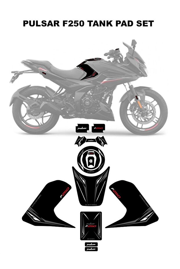 Bajaj Pulsar F250 2023 Model Gidon Pad Set Beyaz Edition Special Series Redline Grafik - 1