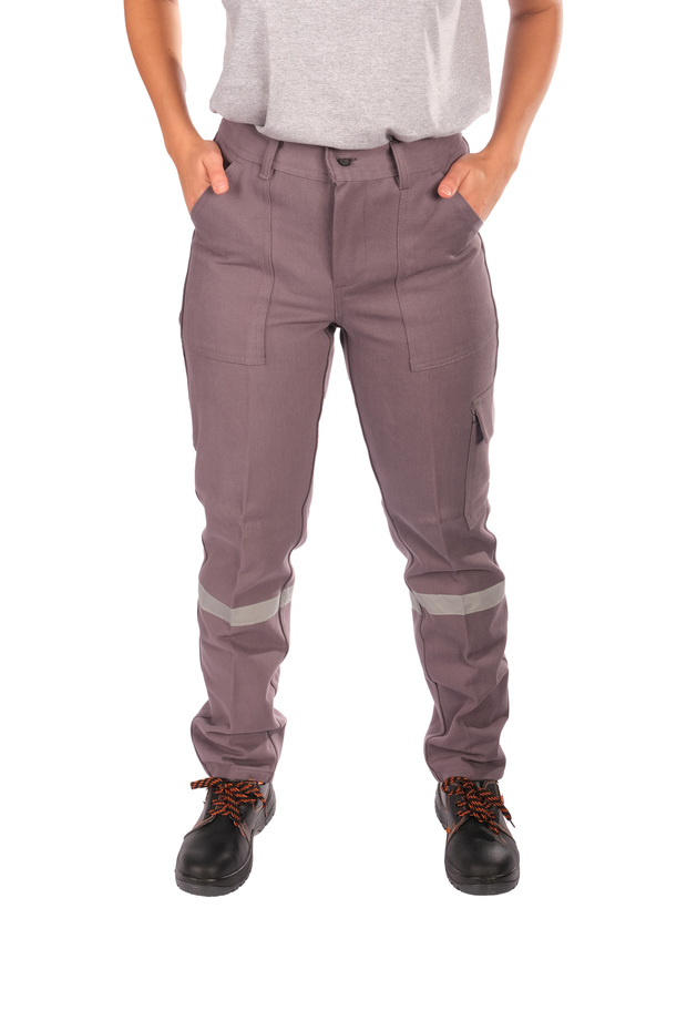 7/7 Gabardin Kışlık İşçi Pantolonu Tek Reflektörlü Kalın İş Pantolonu - 3