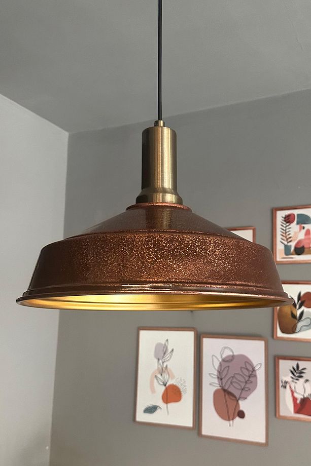 Bakır Asaletli Tekli Avize Ahşap Başlık Retro Sarkıt Lamba Restoran Salon Aydınlatma - 6