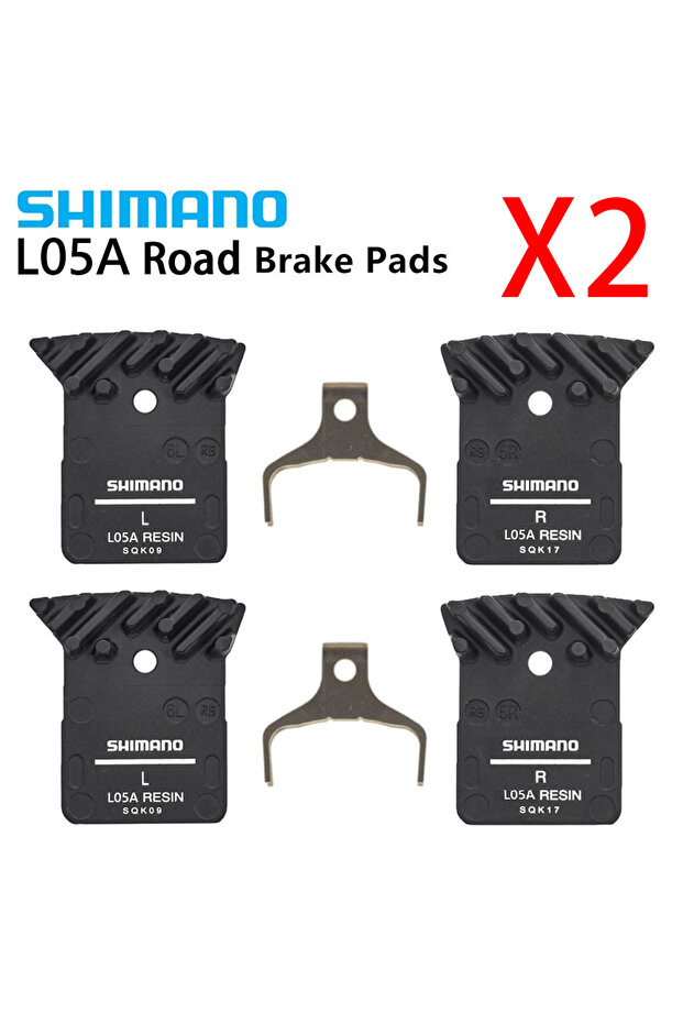 L05A 2 Pair Original Shimano L05A-RF Road Disc Brake Pad - Resin ICE-TECH brake pads