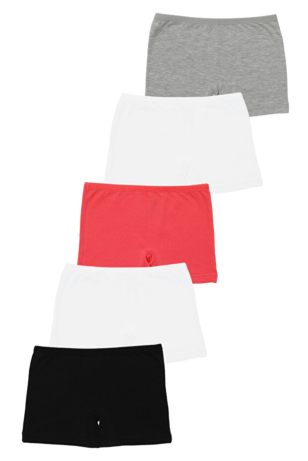 Colorful Girls' Boxer Tights 5-Pack Cotton Lycra