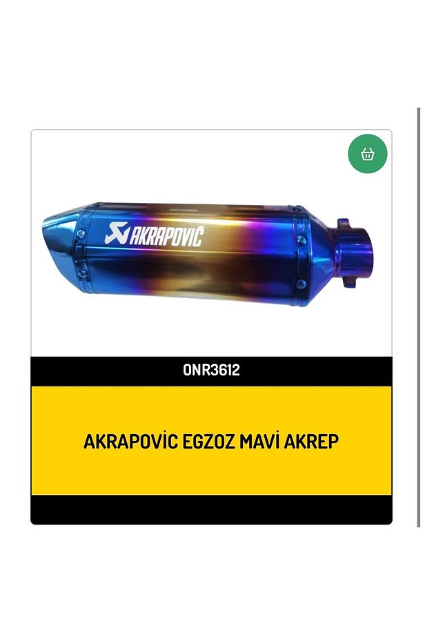 Akrapovic Egzoz Modifiye Tüp Egzoz Susturuculu Bukalemun - 1