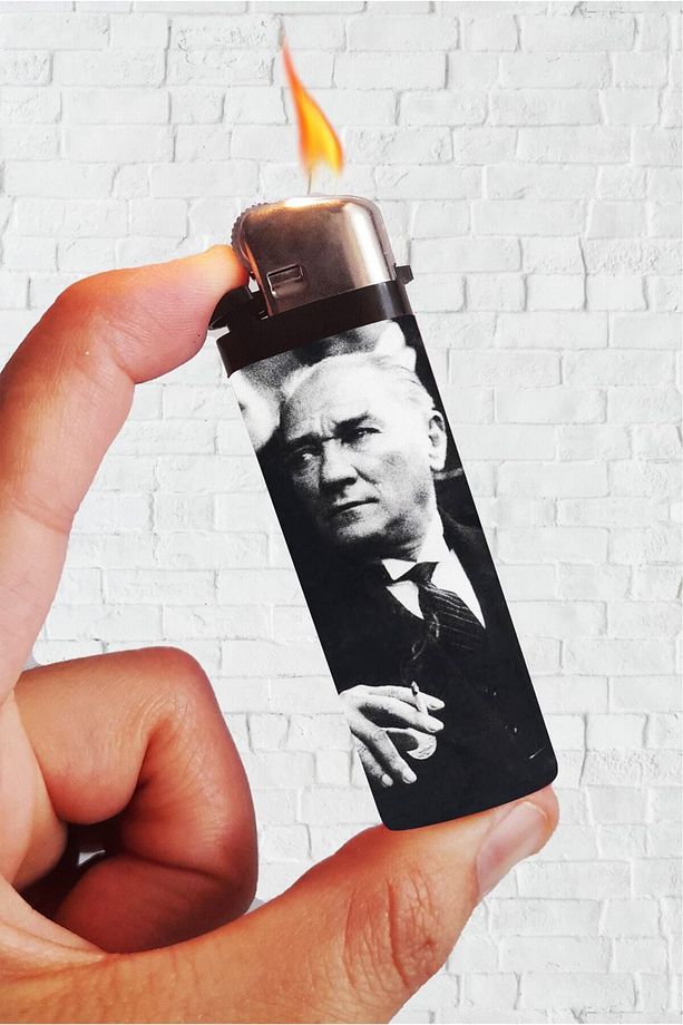 Çakmak Atatürk Baskılı Full Kaplamalı Gazlı Çakmak - 1