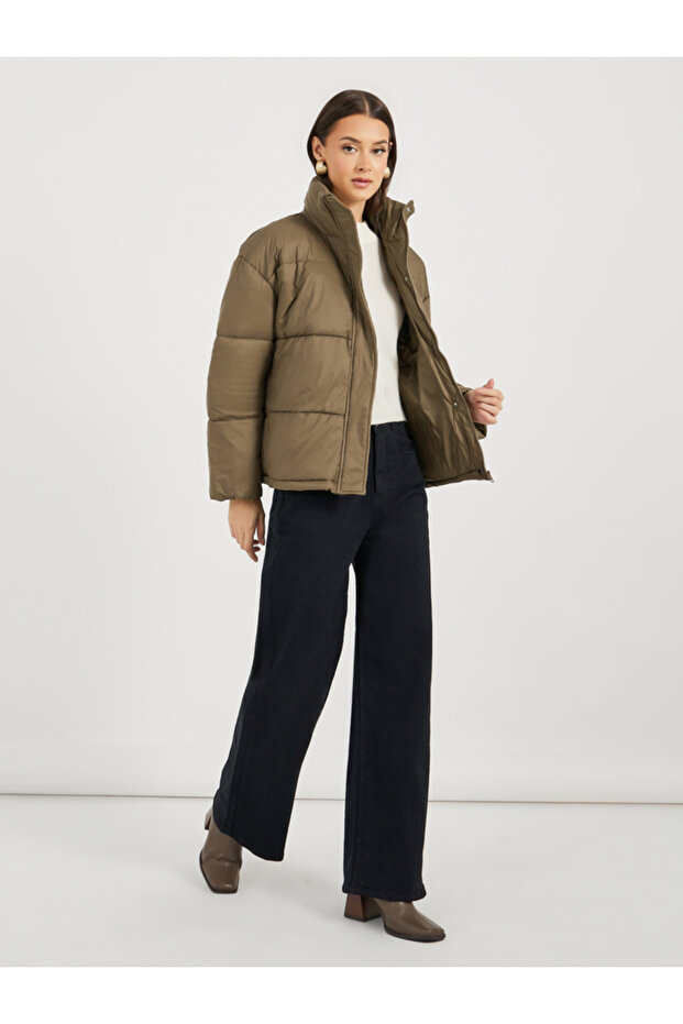 سترة مبطنة كبيرة الحجم بطول عادي - 2