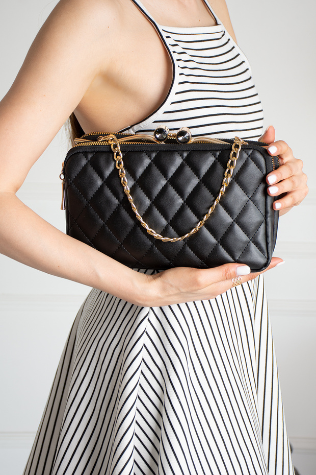 Almira Black Women's Handbag 17X26 Size