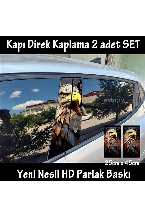 kartal folyo - 2adet yan kapı direk kaplama sticker yapıştrma - 1