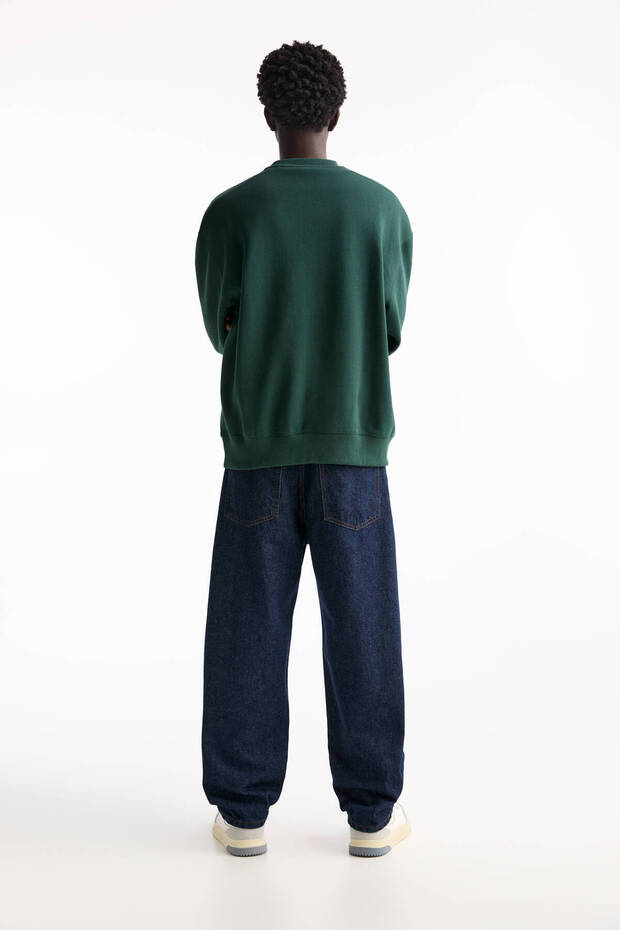 Bisiklet Yaka Basic Sweatshirt - 3